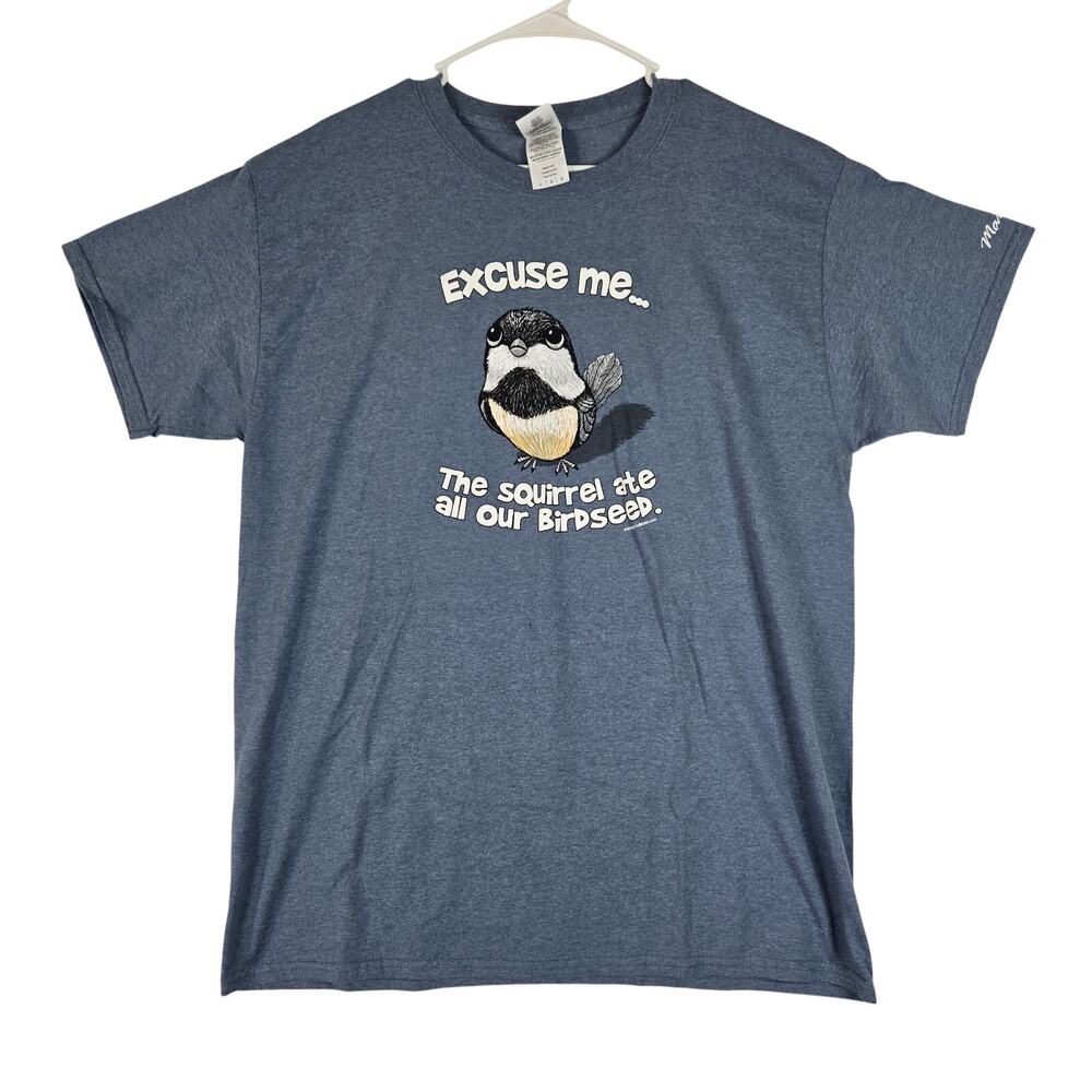 Maine Excuse Me Bird Seed Tshirt Cute Unisex Large 0862